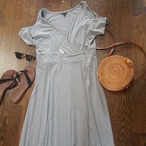 Torrid "cold shoulder" cut out maxi dress